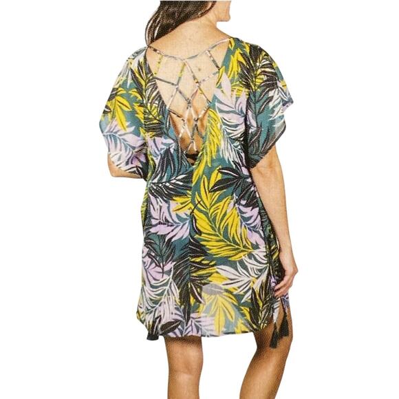 Palisades Beach Club Women's V-Neck Sheer Chiffon Swimsuit Covered Size XL/XXL - Picture 2 of 10